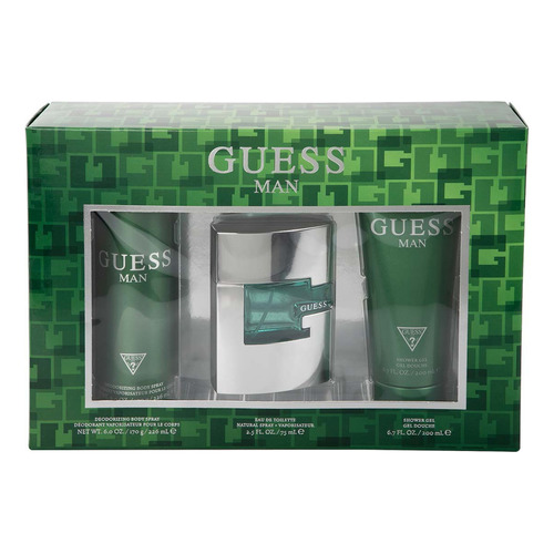 Set Guess Man 3 Piezas Caballero 75ml Edt Shower Gel 200ml Desodorante 226ml