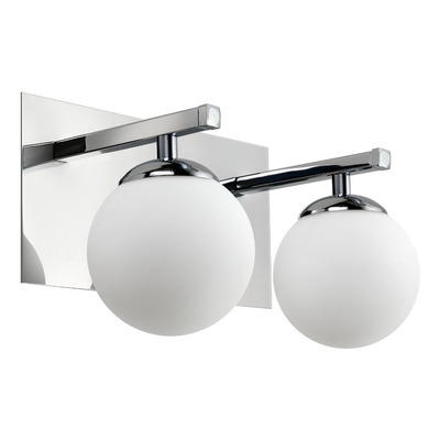 Aplique 1 Luz Elyn Cromo Globo Opal Apto Led G9 Deco