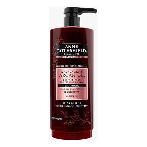 Shampoo Vegano Anne Rothshield Macadamia Argan Oil  1 Litro