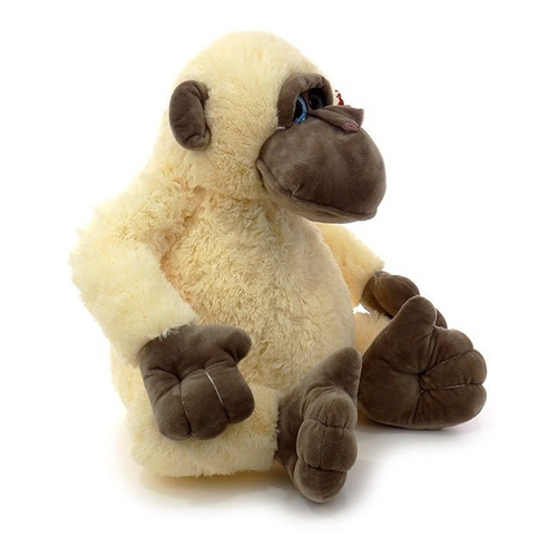 Peluche Mono Gorila Sentado 40cm Con Moño Suave Phi Phi Ed