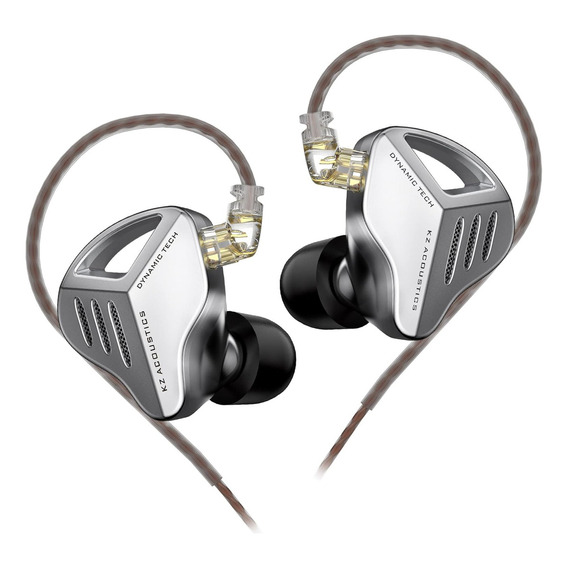 Audífonos In-ear Kz Zvx Color Plata Silver (Con Micrófono)