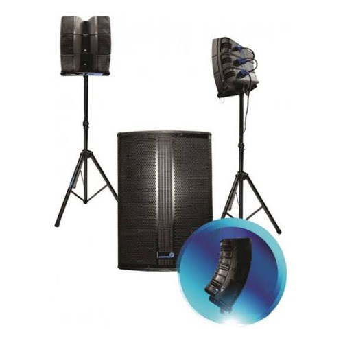 Line Array Bafle Activo Con Subwoofer Sb1806 Super Bright Color Negro