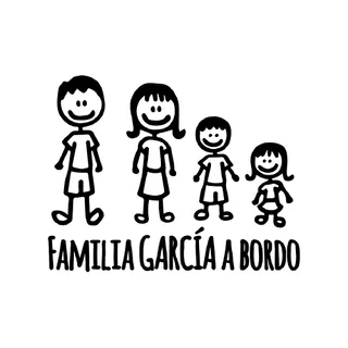 Sticker Personalizada Para Coche De Familia