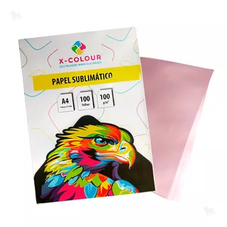 Papel Para Sublimação Fundo Rosa A4 100g - Kit 100 Folhas