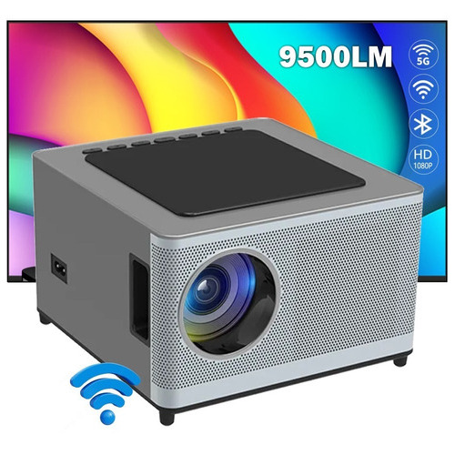 Proyector Led Smart Video Beam Wifi 9500lm 1080p Android Y8 Color Gris