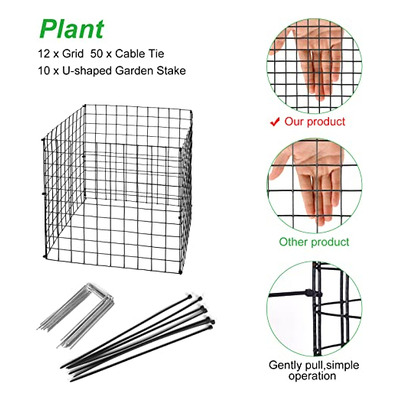 Protectores De Plantas De Alambre Pequeños De 12 Hojas...