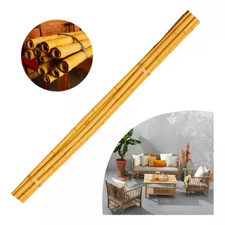 1 Dúzia De Bambu Tratado - Com 1,30 Decorações Artesanatos