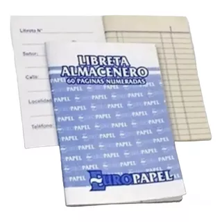 Libretas Almacenero  Páginas Numeradas - Pack X 50 Unidades.