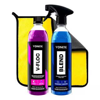 Carnauba Blend Spray Vonixx + Vfloc 500ml +toalha Microfibra
