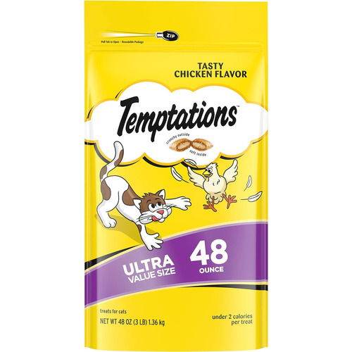 Snacks Gatos Temptations Classic Pollo 48 Oz 3 Libras