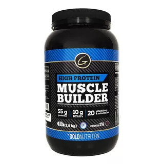 Suplemento En Polvo Gold Nutrition  High Protein Muscle Builder Carbohidratos Sabor Chocolate En Pote De 1.82kg