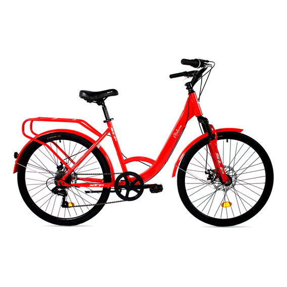 Bicicleta Urbana P/mujer Slp Malena R26 Con 7 Vel Y Parrilla