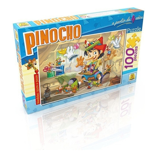 Puzzle Rompecabezas Pinocho 100 Piezas Cartón Implas Niños