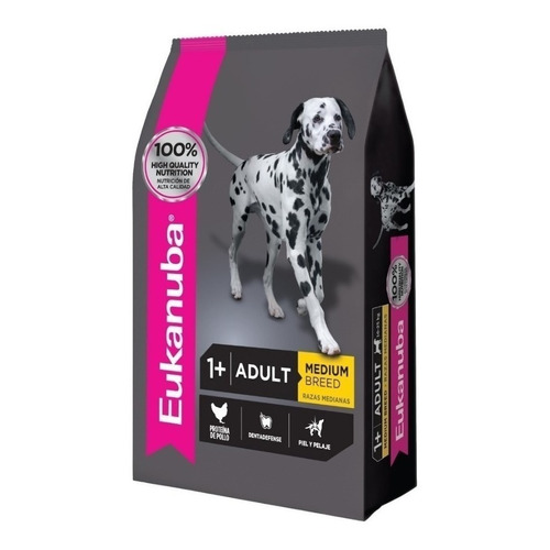 Alimento Eukanuba Medium Breed para perro adulto de raza mediana sabor mix en bolsa de 13.6kg