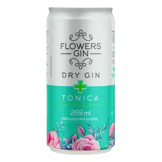 Gin Flowers Tônica Dry 269 Ml Toque De Limão Em Lata