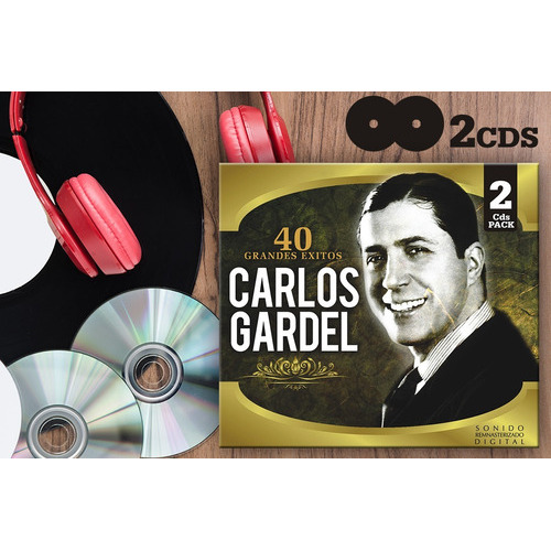 Carlos Gardel - 2cds - 40 Grandes Exitos Versión Del Álbum Remasterizado