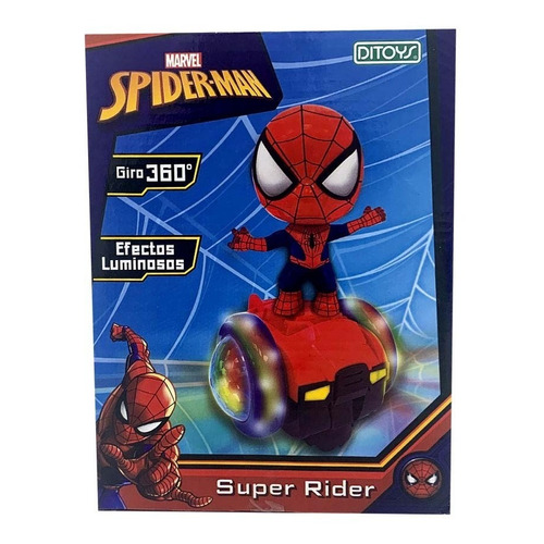 Spiderman Super Rider A Pila Hombre Araña C/luz Ditoys 2457