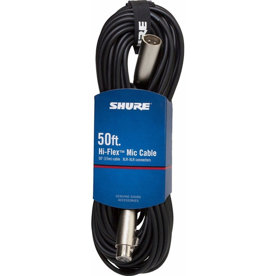 Cable Shure C50j Para Microfonos Largo 15 Metros Xlr-xlr