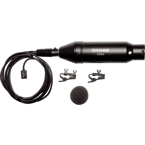 Shure Sm93 Microfono Condenser Omnidireccional Lavallier Color Negro
