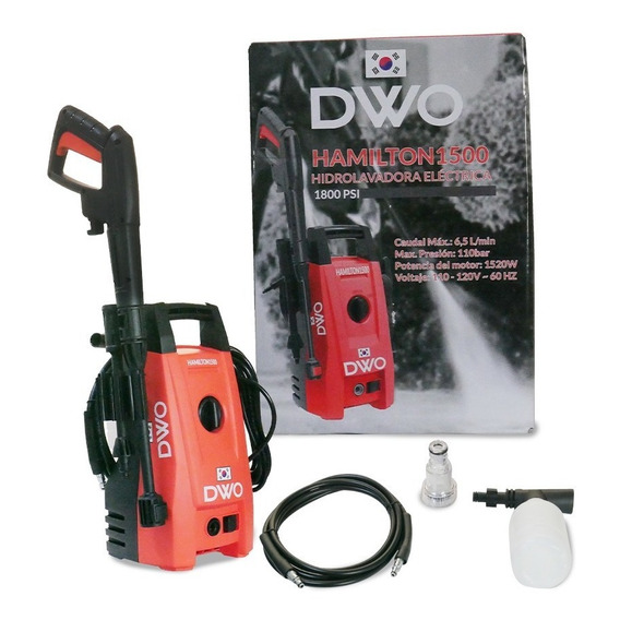 Hidrolavadora eléctrica DWO Halmilton1500 naranja/negro de 1500W con 1800psi de presión máxima 110V - 120V - 60Hz