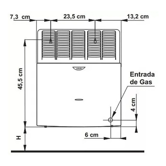 Calefactor Sin Salida Eskabe S21 5000 Kcal Multigas . Color Marfil