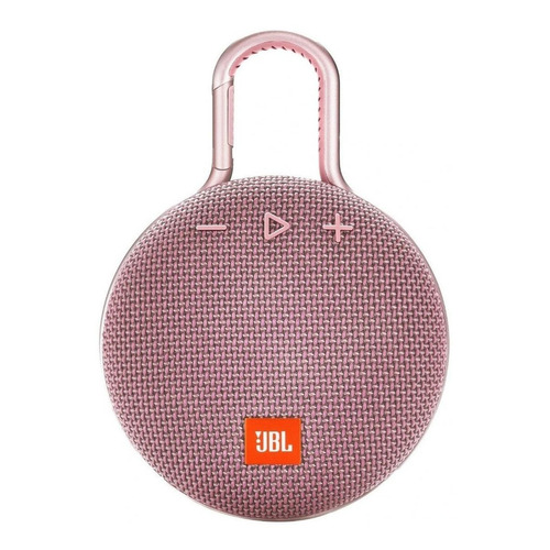 Parlante JBL Clip 3 portátil con bluetooth waterproof dusty pink 