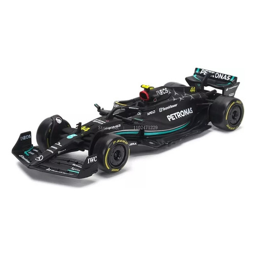 Mercedes W14 E Performance #44 Lewis Hamilton de Fórmula 1, color negro