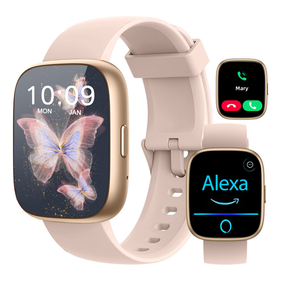 Smartwatch Alexa Reloj Inteligente 1.85'' Bluetooth Llamadas