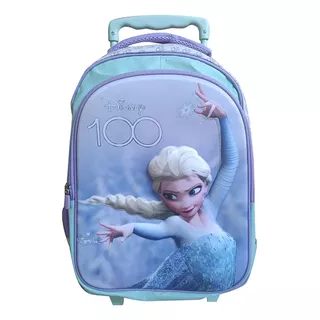 Mochila Infantil Escolar 3d Frozen 40x30x11 Ruedas Carro