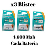 Baterías Recargables Aa Sony 6 Pilas/ 4.600 Mah 1.2 V