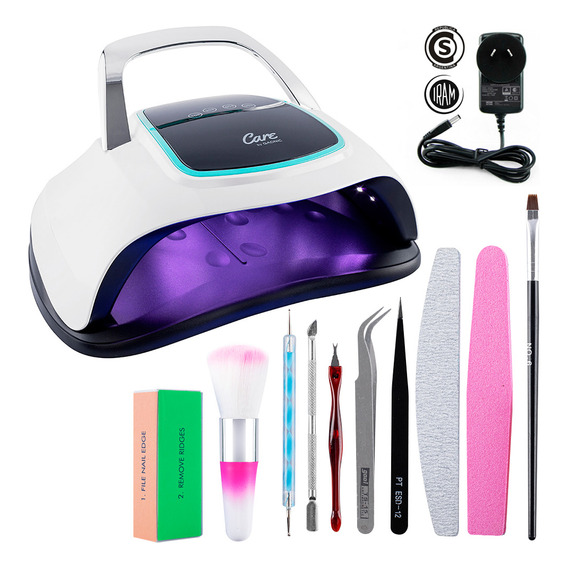 Kit Uñas Gelificadas Cabina Manicura Profesional Led Uv 108w