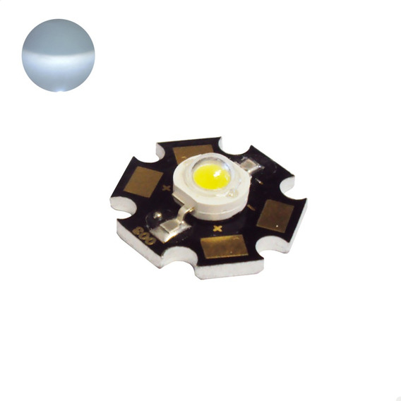 Led High Power 1w Blanco Frio Alta Potencia Con Pcb Estrella