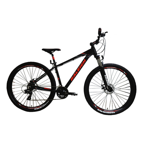 Bicicleta Mountain Bike Raleigh Mojave 2.0 Rodado 29 Color Negro/rojo Tamaño Del Cuadro 17 Frenos Disco Mecanico