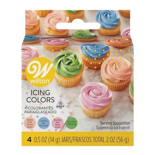 Colorantes En Gel Colores Pastel Set X 4 Masa Fondant Wilton