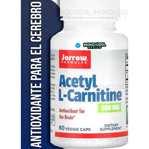 Jarrow Formulas Acetil L-carnitina 500 Mg 60 Cápsulas Sabor Sin Sabor