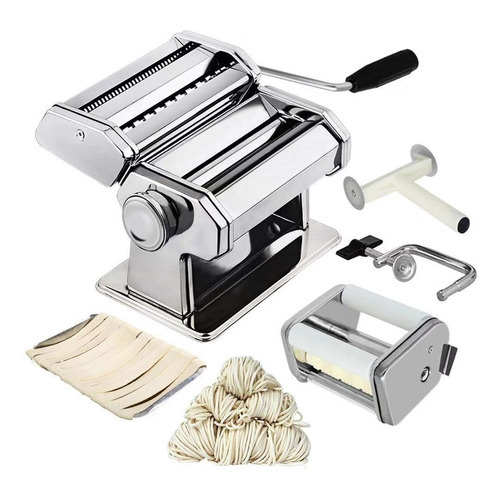 Máquina De Pasta Atlas 150 + 2 Accesorios 5 Tipos De Pasta Color Gris