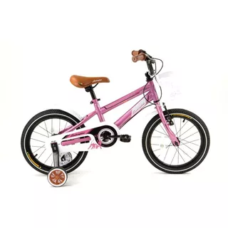 Bicicleta Paseo Infantil Dencar Lamborghini 7155 R16 Frenos V-brakes Color Rosa Con Ruedas De Entrenamiento  