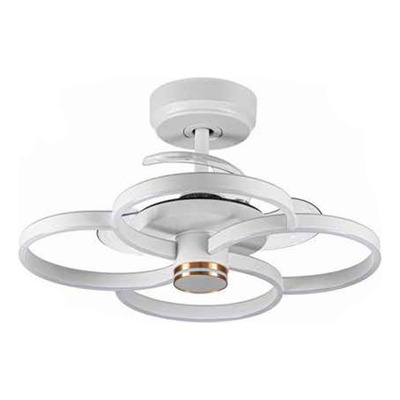 Ventilador Techo Retractil Con Led Mod 6050b Ax 56 Cm Blanco Transparente Abs 3