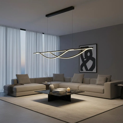 Lampara Colgante Led Dubai Cct Diseño Negro Ldf43040-n Negro