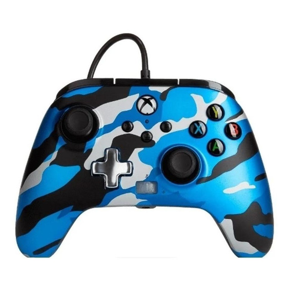 ..:: Control Alambrico Xbox Series X | S ::.. Camo Azul Gw