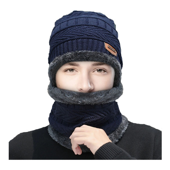 Gorro Bufanda Cerrada Hombre Mujer Unisex Invierno Frio