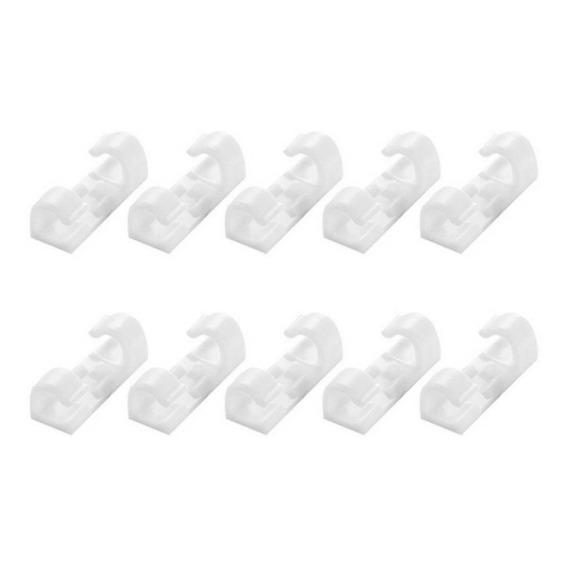 Clips Organizador De Cables Con Adhesivo X 20 Pcs