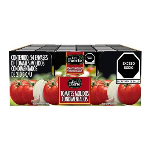 Puré De Tomate Condimentado Del Fuerte 24 Pzas De 210g C/u