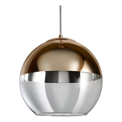 Colgante Eclipse Cobre Globo Transparente Led Deco Moderno Cobre