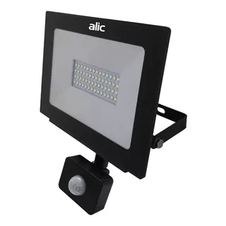 Reflector Led Exterior Sensor Movimiento 50w Proyector Led Color De La Carcasa Negro Color De La Luz Blanco Frío