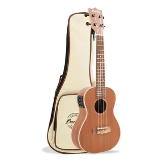 Ukulele Electroacústico Tenor Bamboo U-26-sapele-q Con Funda Color Marrón