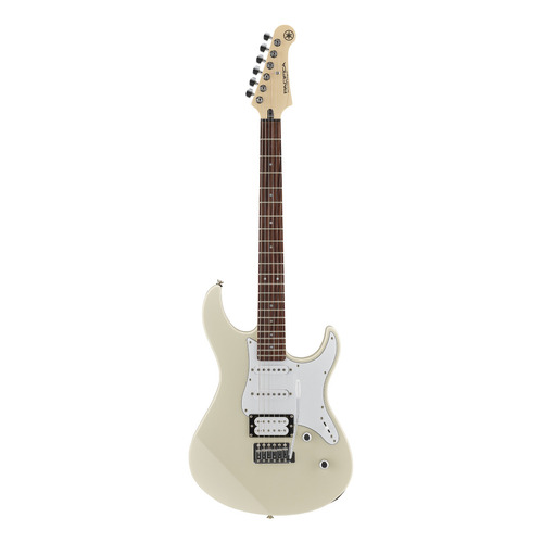 Guitarra blanca vintage Yamaha Pacifica 112v, guía para la mano derecha