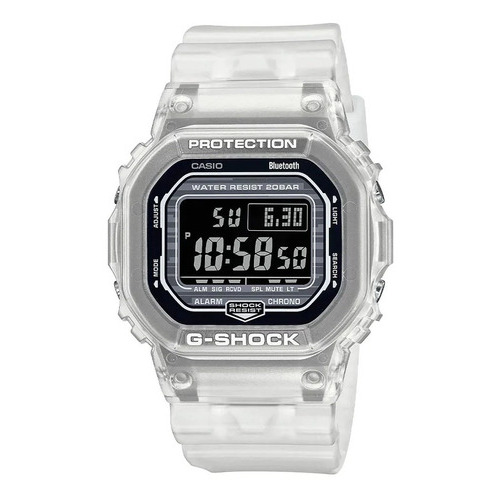 Reloj Para Hombre G-shock 5600 Dwb5600g-7dr Transparente Color de la correa Blanco Color del fondo Negro