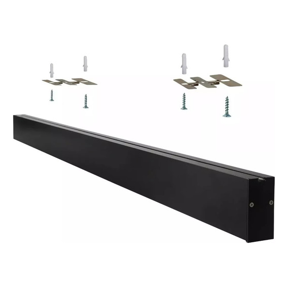 Lámpara Lineal 120 Cm Barra Led Sobrepuesta Negra 32w 220v