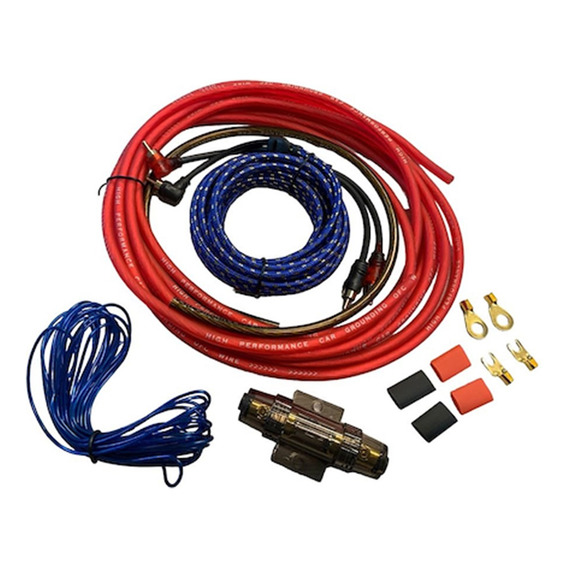 Kit De Cables Para Potencias Xline 8 Gauges + Fusible